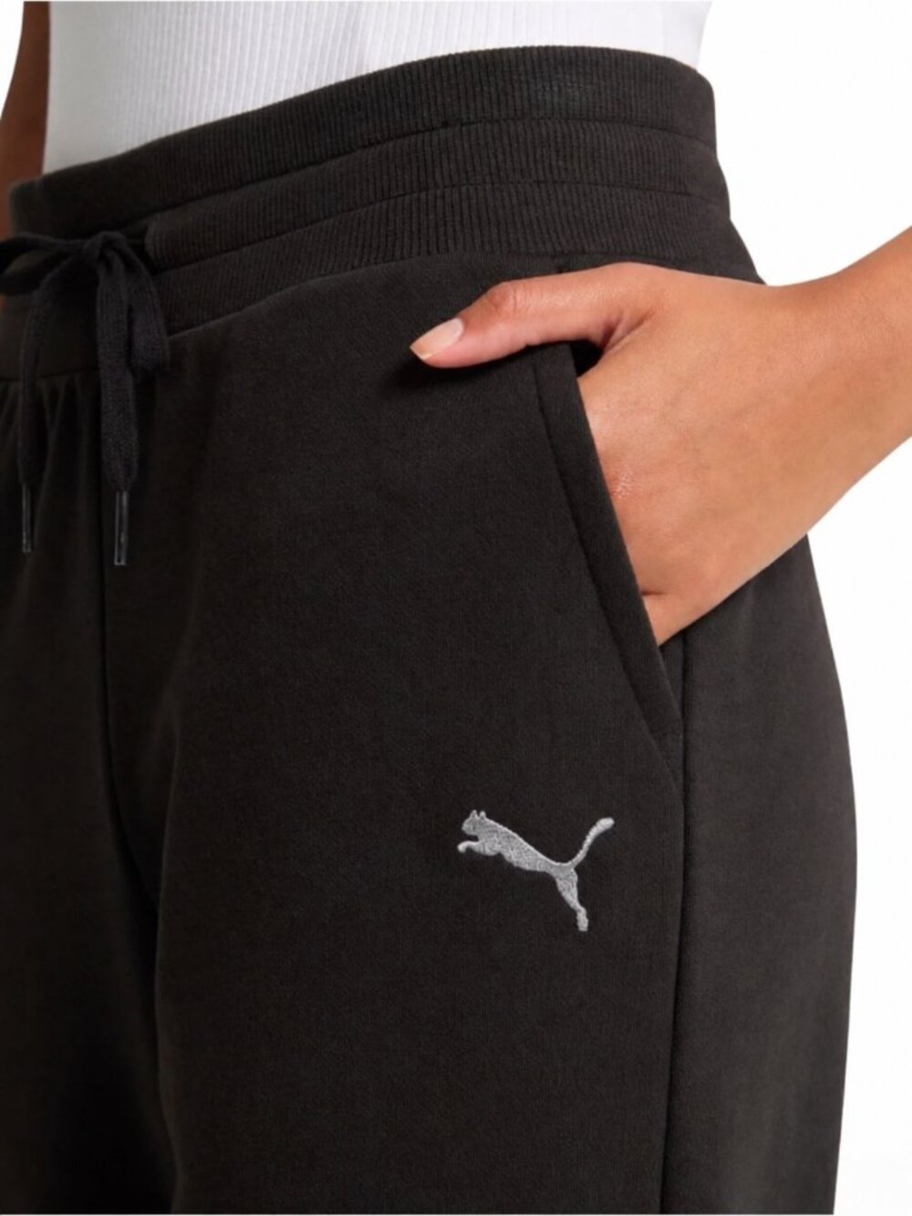 PUMA Women's Fleece Sweatpants Straight Legs M